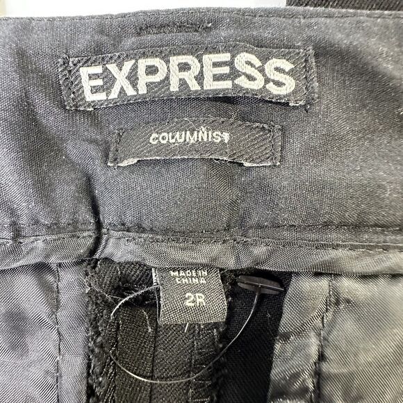 Express Columnist Dress Pants Womens 2 R Black Mid Rise Boot Cut Pockets Career - Picture 3 of 11